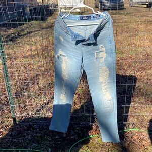 Hollister Light Blue High-Rise Mom Jeans